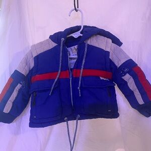 London Fog Kids Blue and Red Jacket
